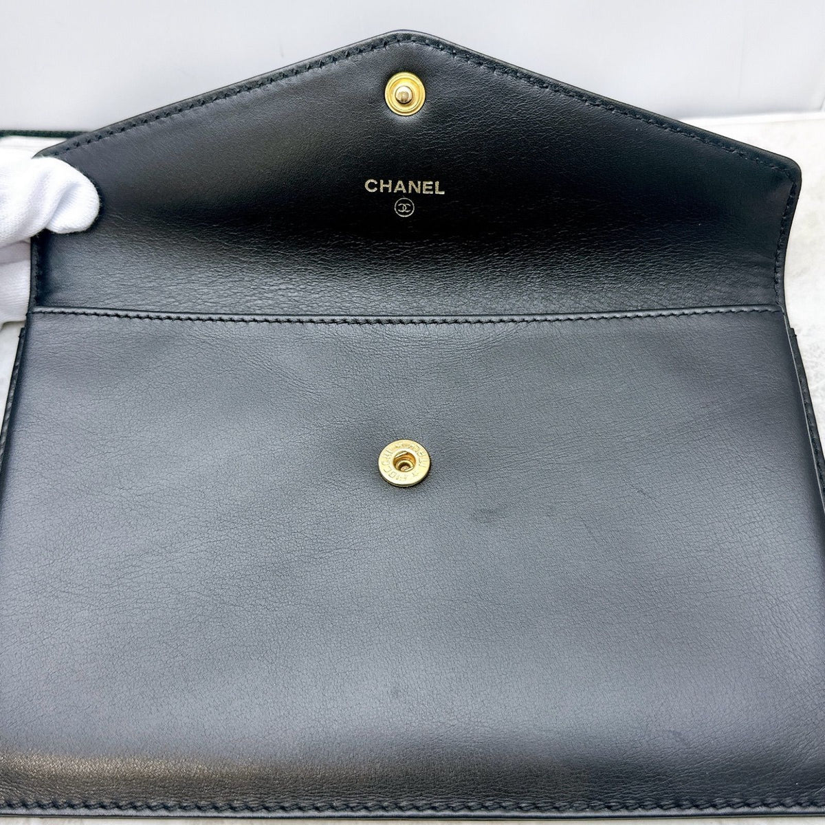 Chanel Wallet Lambskin Black Simple — view 5