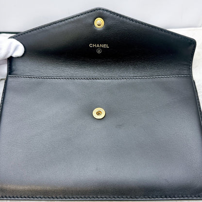 Chanel Wallet Lambskin Black Simple — view 5