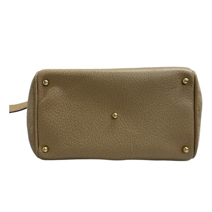 Gucci Vintage Bamboo Beige Gold Leather Shoulder Bag — view 3