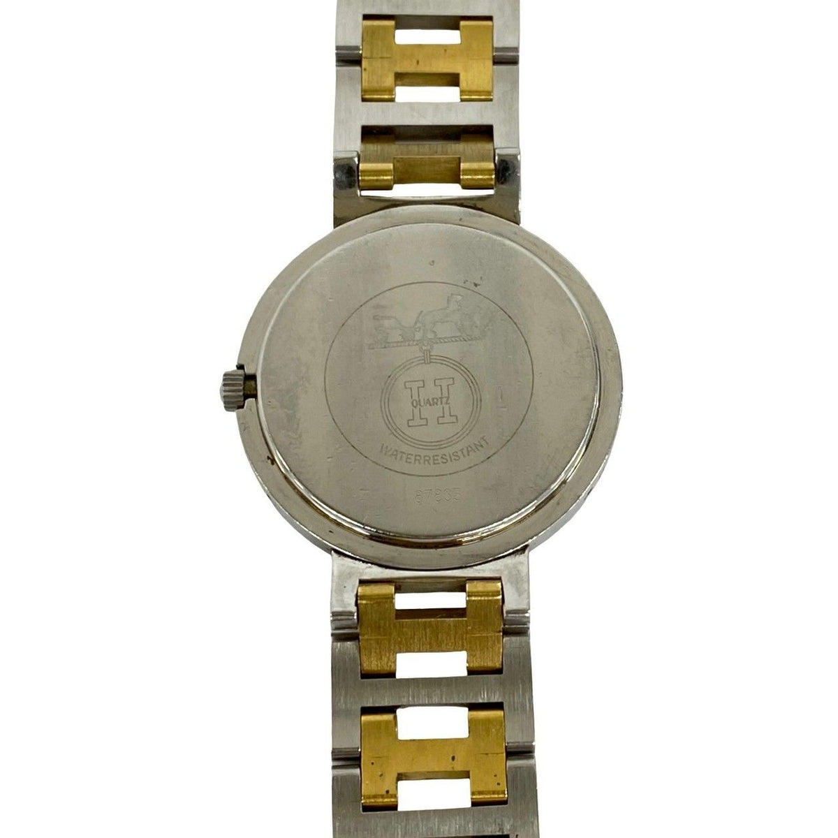 Hermes Vintage Clipper Stainless Steel Quartz Watch Silver Gold — view 5