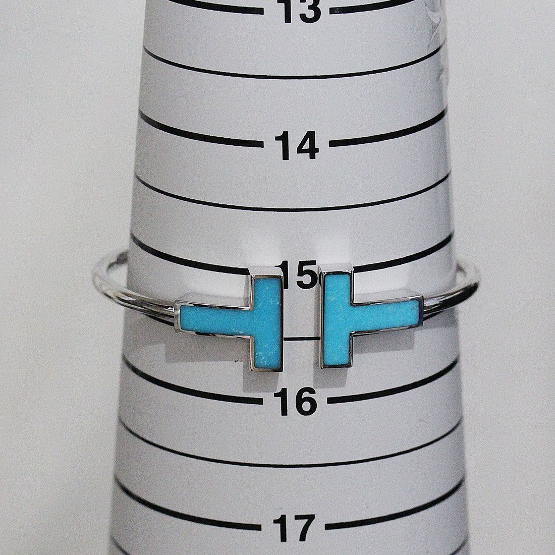 Tiffany & Co T Wide Wire Bracelet Turquoise — view 4