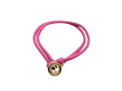 Fendi Bracelet Pink Metal Leather Gold