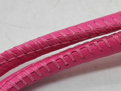 Fendi Bracelet Pink Metal Leather Gold — view 7