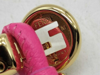 Fendi Bracelet Pink Metal Leather Gold — view 5