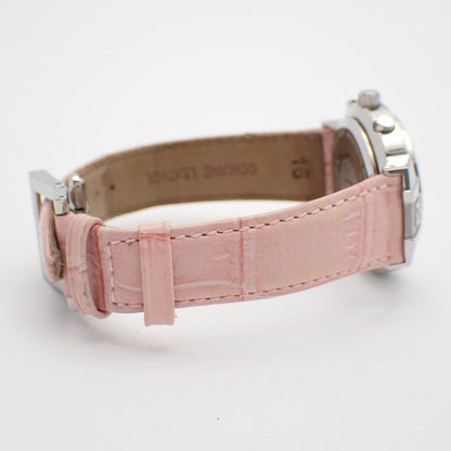 Fendi Zucca Chronograph Quartz Watch Pink Shell Dial Leather Pawn — view 4