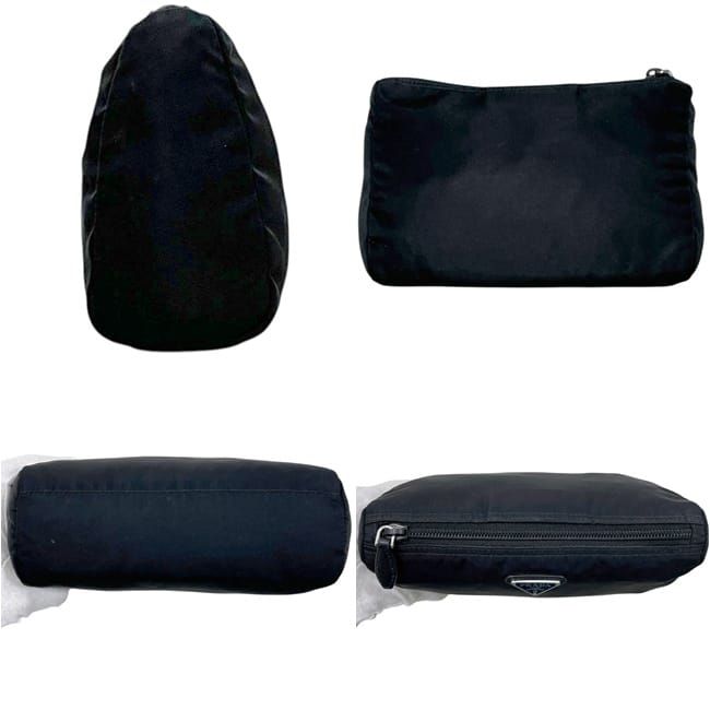 Prada Pouch Black Nero Tessuto Case Nylon 165 Zipper — view 2
