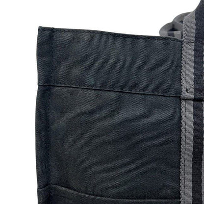Hermes Tote Bag Fourre Tout MM Black Gray Lightweight Cotton Canvas Document — view 4