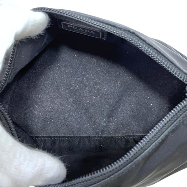 Prada Pouch Black Nero Tessuto Case Nylon 165 Zipper — view 3