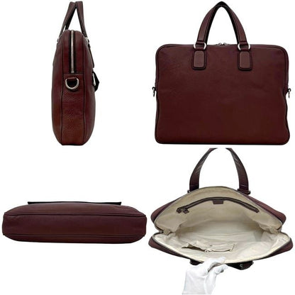 Gucci Briefcase Bordeaux Interlocking G Document Gray Leather GG Business — view 2