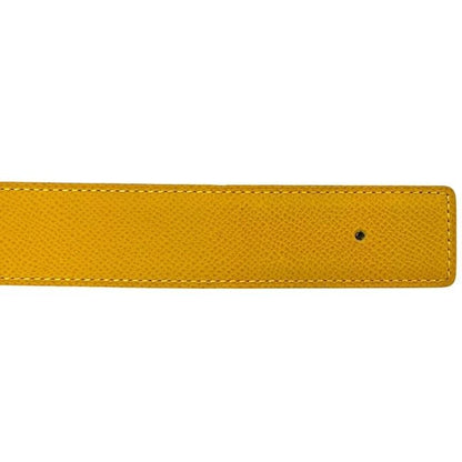 Hermes Belt Yellow Green Constance Waist 63 30 Togo Leather Logo Buckle — view 5