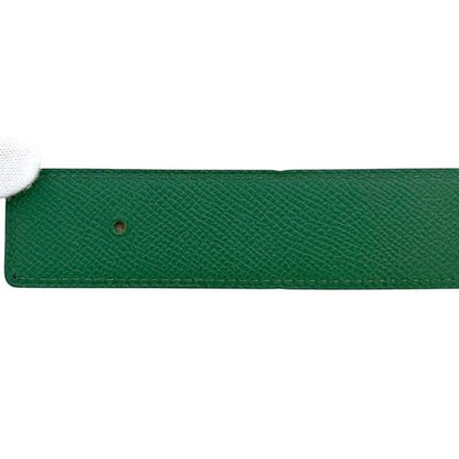 Hermes Belt Yellow Green Constance Waist 63 30 Togo Leather Logo Buckle — view 6