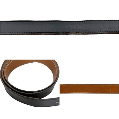 Hermes Belt Black Brown Evelyne Waist 94 30 Box Calf Togo Perforated Logo Buckle — view 4