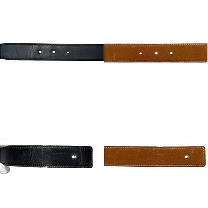 Hermes Belt Black Brown Evelyne Waist 94 30 Box Calf Togo Perforated Logo Buckle — view 3