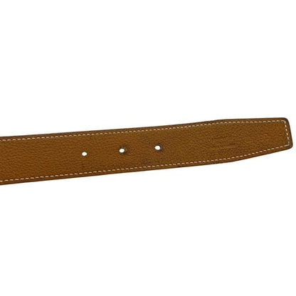 Hermes Belt Black Brown Constance Waist 93 30 Box Calf Togo Logo Buckle — view 7
