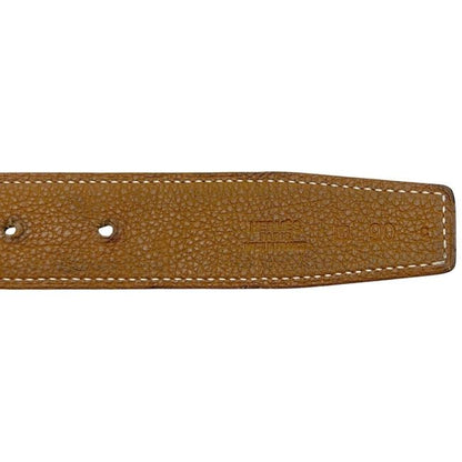 Hermes Belt Black Brown Constance Waist 93 30 Box Calf Togo Logo Buckle — view 6