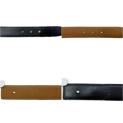 Hermes Belt Black Brown Constance Waist 93 30 Box Calf Togo Logo Buckle — view 2