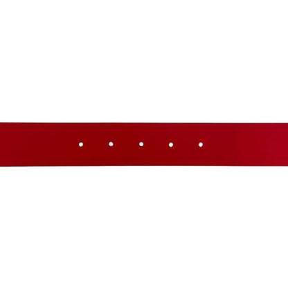 Gucci Belt Red Interlocking G Waist 100 35 Leather Metal GG Logo Buckle — view 5