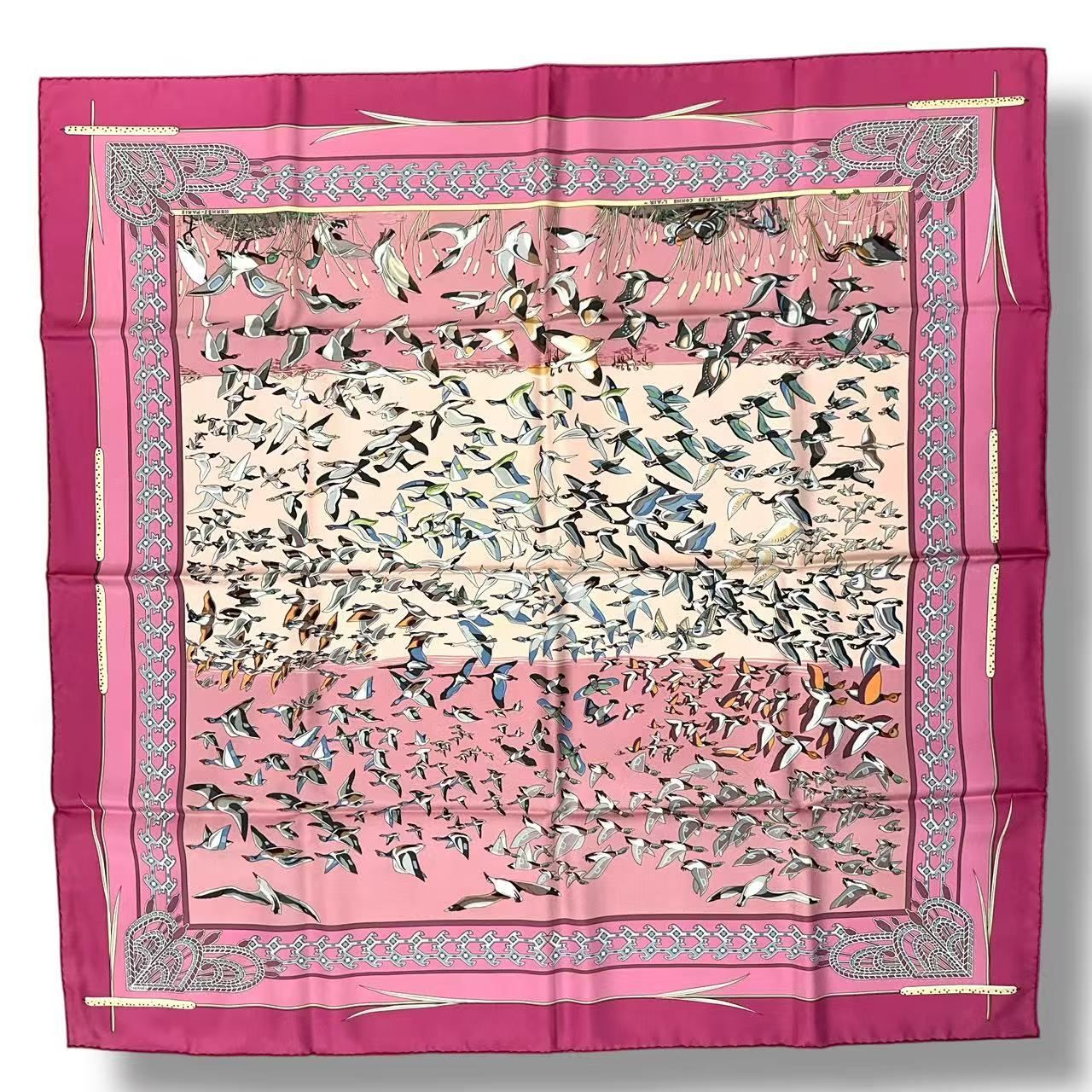 Hermes Scarf Silk Carre 90 Libres Comme L'air the Sky Is Pink — view 2