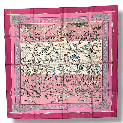 Hermes Scarf Silk Carre 90 Libres Comme L'air the Sky Is Pink — view 2