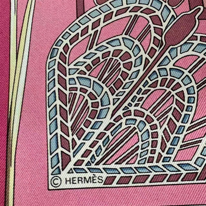 Hermes Scarf Silk Carre 90 Libres Comme L'air the Sky Is Pink — view 8
