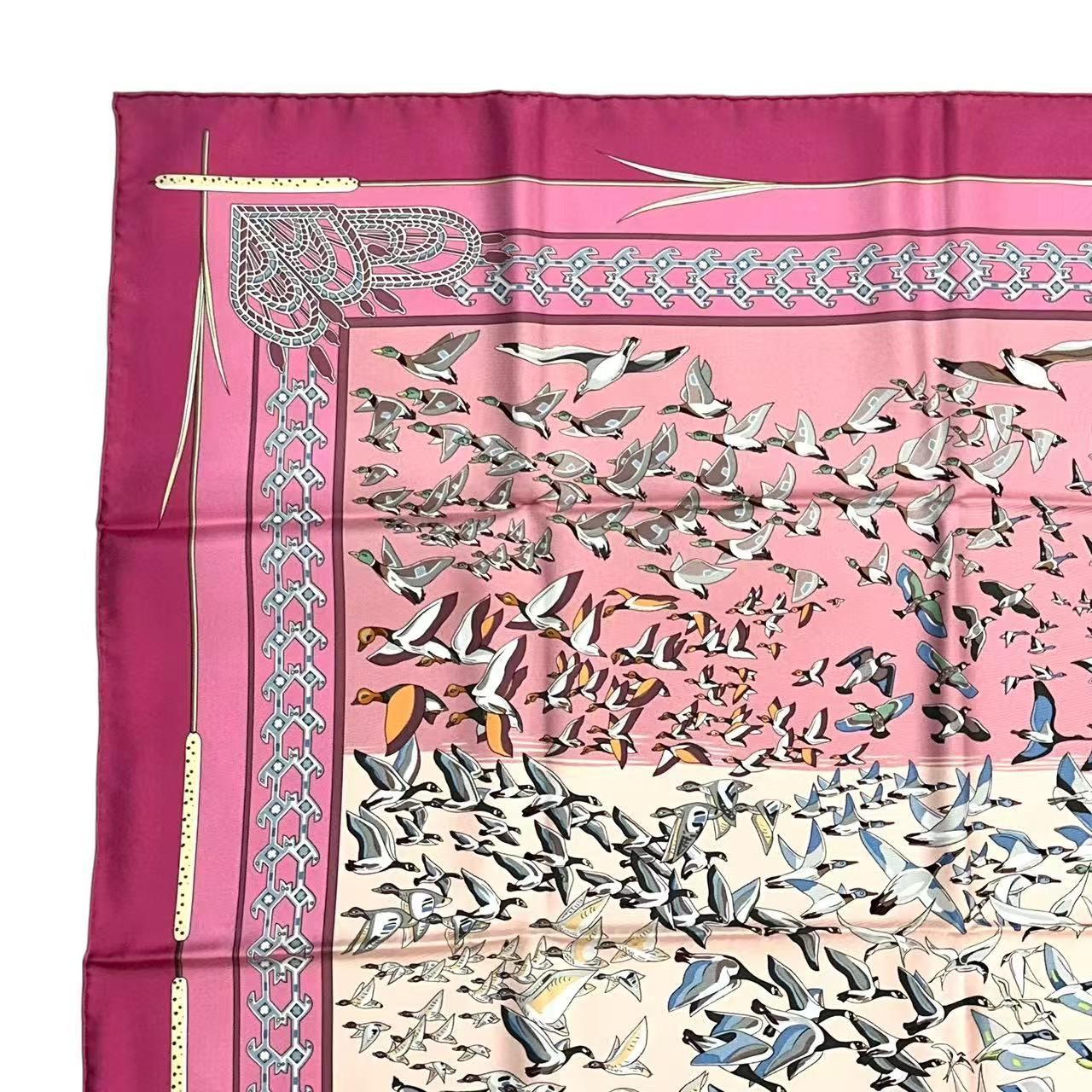 Hermes Scarf Silk Carre 90 Libres Comme L'air the Sky Is Pink — view 4