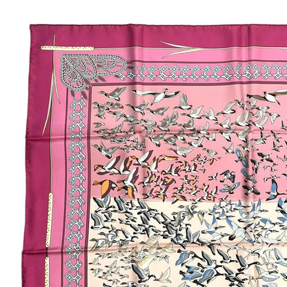 Hermes Scarf Silk Carre 90 Libres Comme L'air the Sky Is Pink — view 4