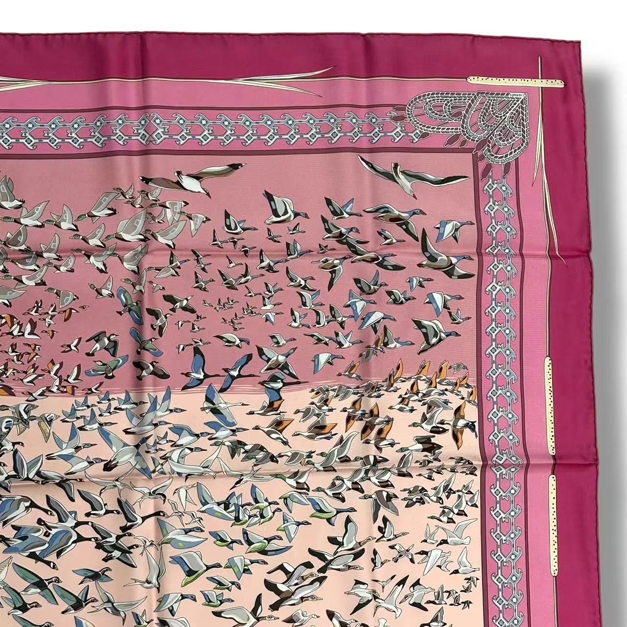 Hermes Scarf Silk Carre 90 Libres Comme L'air the Sky Is Pink — view 3