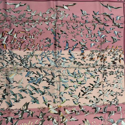 Hermes Scarf Silk Carre 90 Libres Comme L'air the Sky Is Pink — view 7