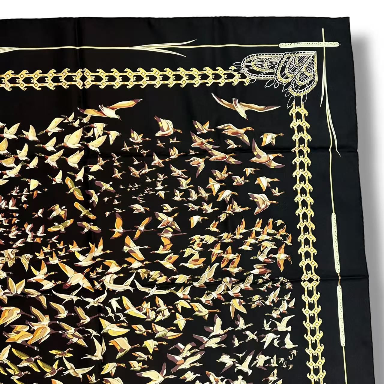 Hermes Scarf Silk Carre 90 Libres Comme L'air the Sky Is Black — view 5
