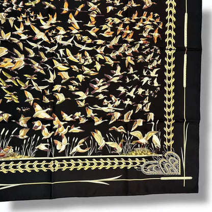 Hermes Scarf Silk Carre 90 Libres Comme L'air the Sky Is Black — view 3