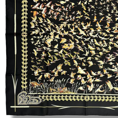 Hermes Scarf Silk Carre 90 Libres Comme L'air the Sky Is Black — view 6