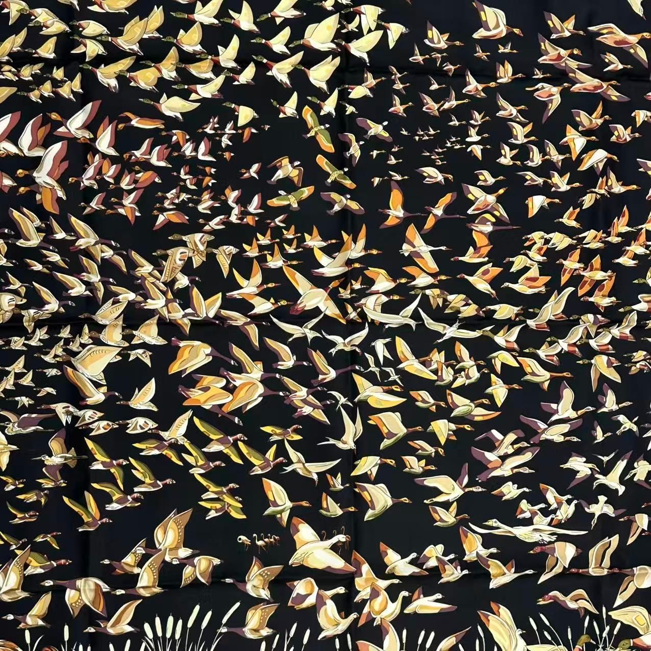 Hermes Scarf Silk Carre 90 Libres Comme L'air the Sky Is Black — view 7