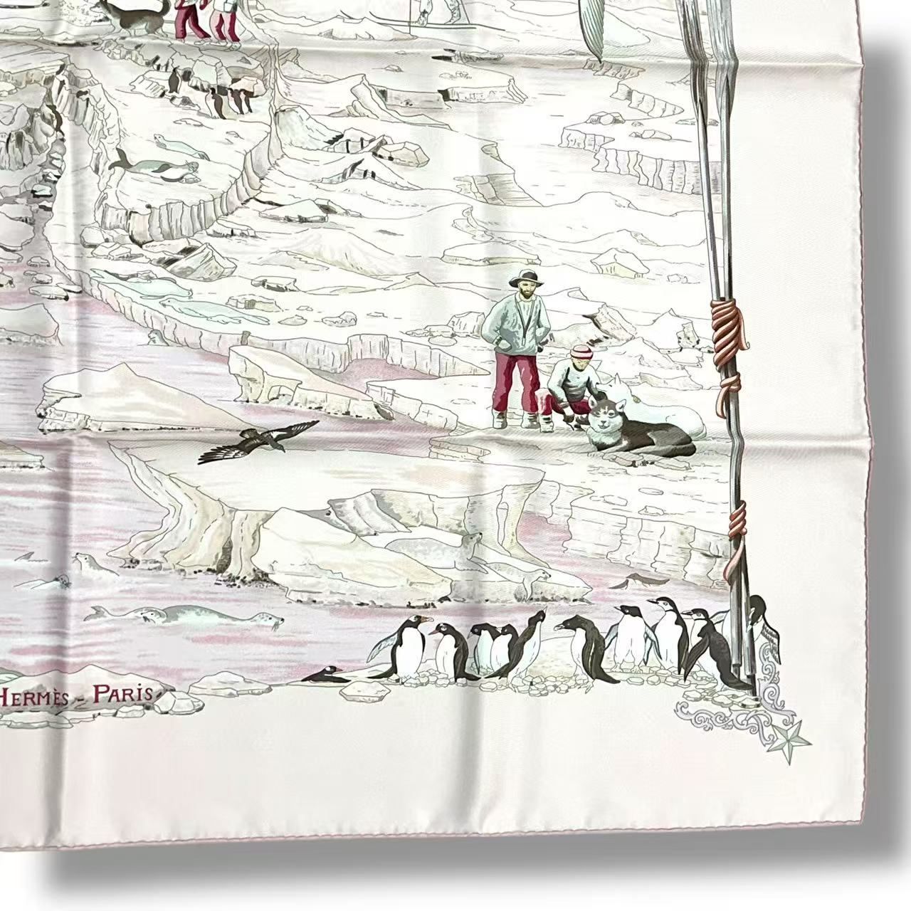 Hermes Scarf Silk Carre 90 Hommage L'explorateur Sir Ernest Shackleton — view 5