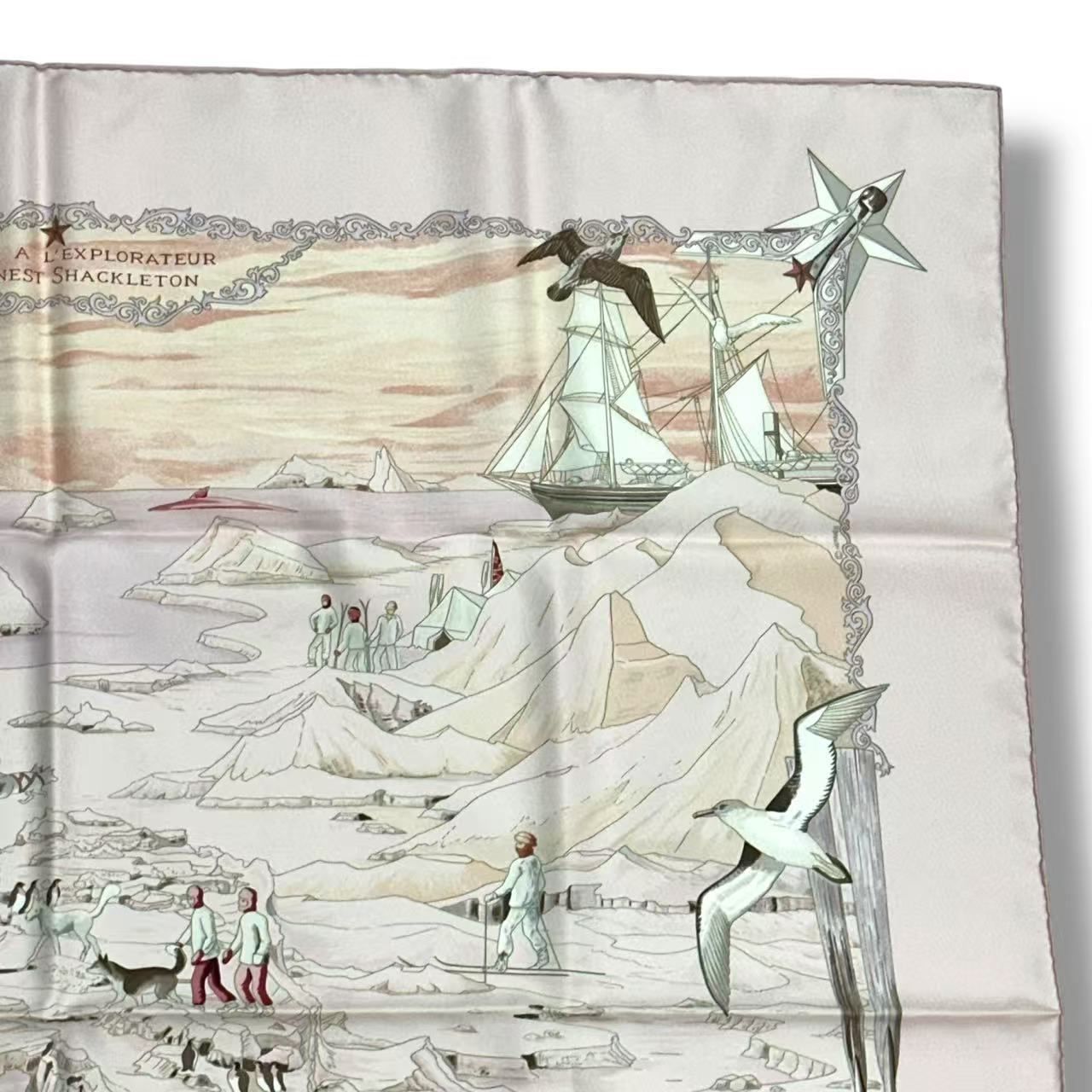 Hermes Scarf Silk Carre 90 Hommage L'explorateur Sir Ernest Shackleton — view 3