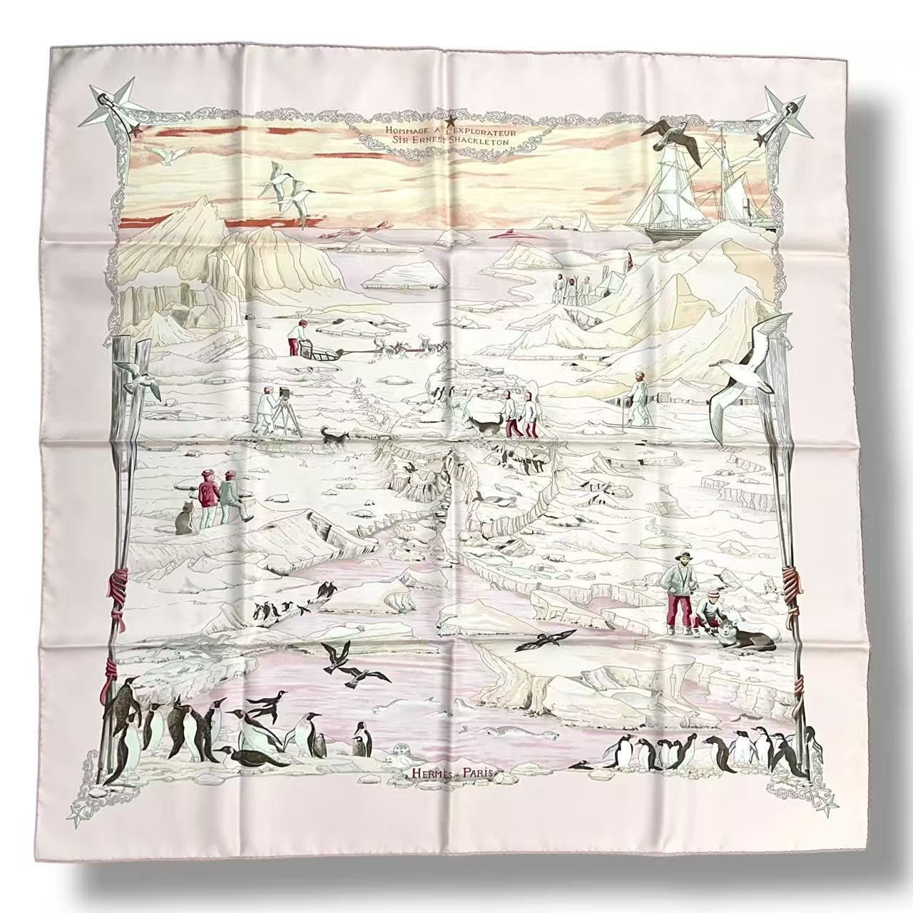 Hermes Scarf Silk Carre 90 Hommage L'explorateur Sir Ernest Shackleton — view 2