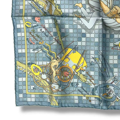 Hermes Scarf Silk Remiges de Fuite Flying Blue — view 5