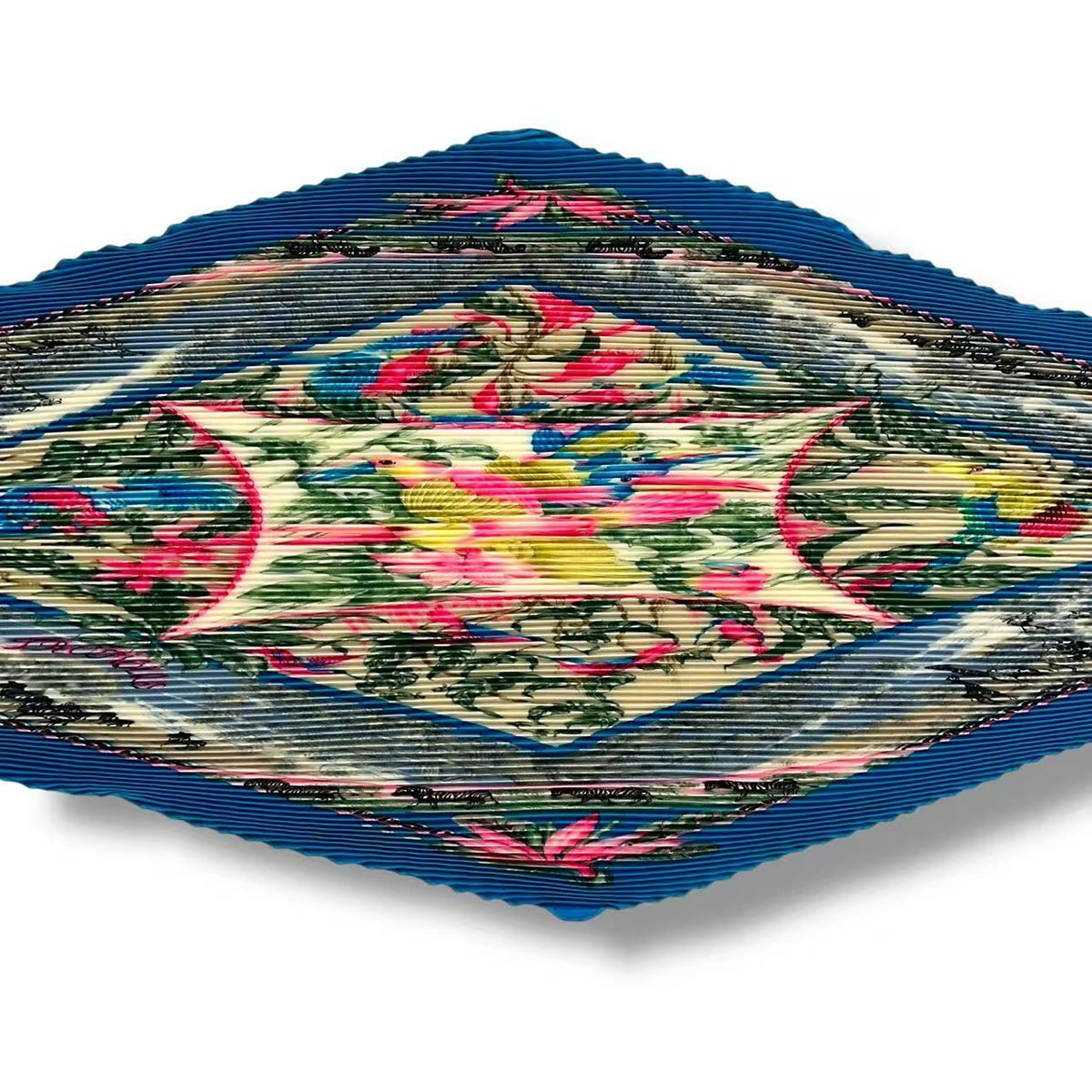 Hermes Pleats Scarf Silk Tropiques Tropical Blue — view 4