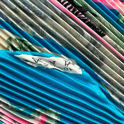 Hermes Pleats Scarf Silk Tropiques Tropical Blue — view 7