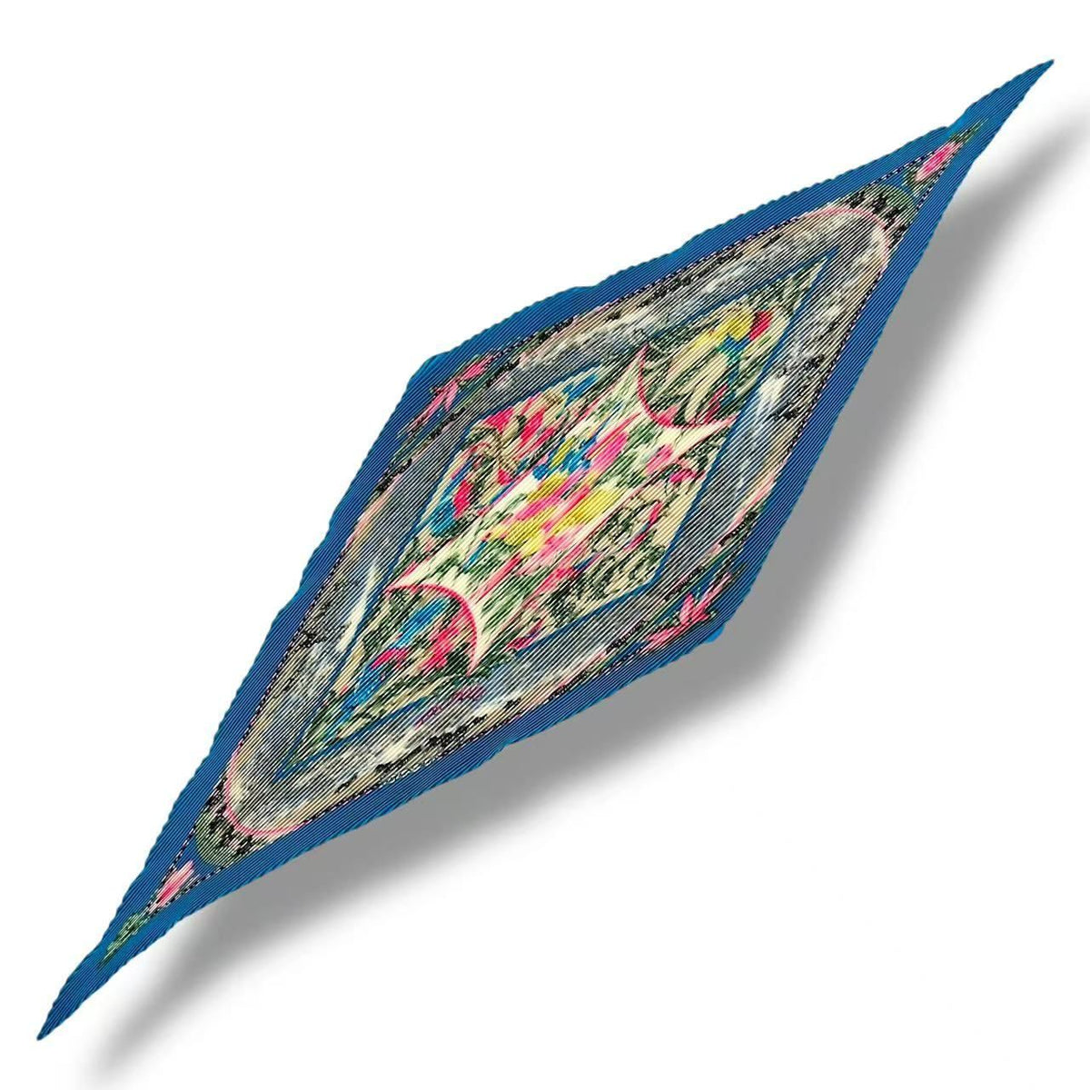 Hermes Pleats Scarf Silk Tropiques Tropical Blue — view 2