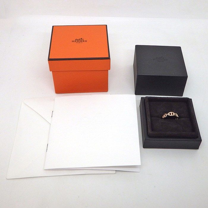 Hermes Ring Chaine D'Ancre Enchainee PM 18K Pink Gold — view 7