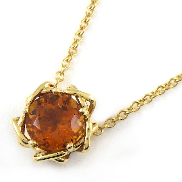 Tiffany & Co Necklace Citrine 18K Yellow Gold