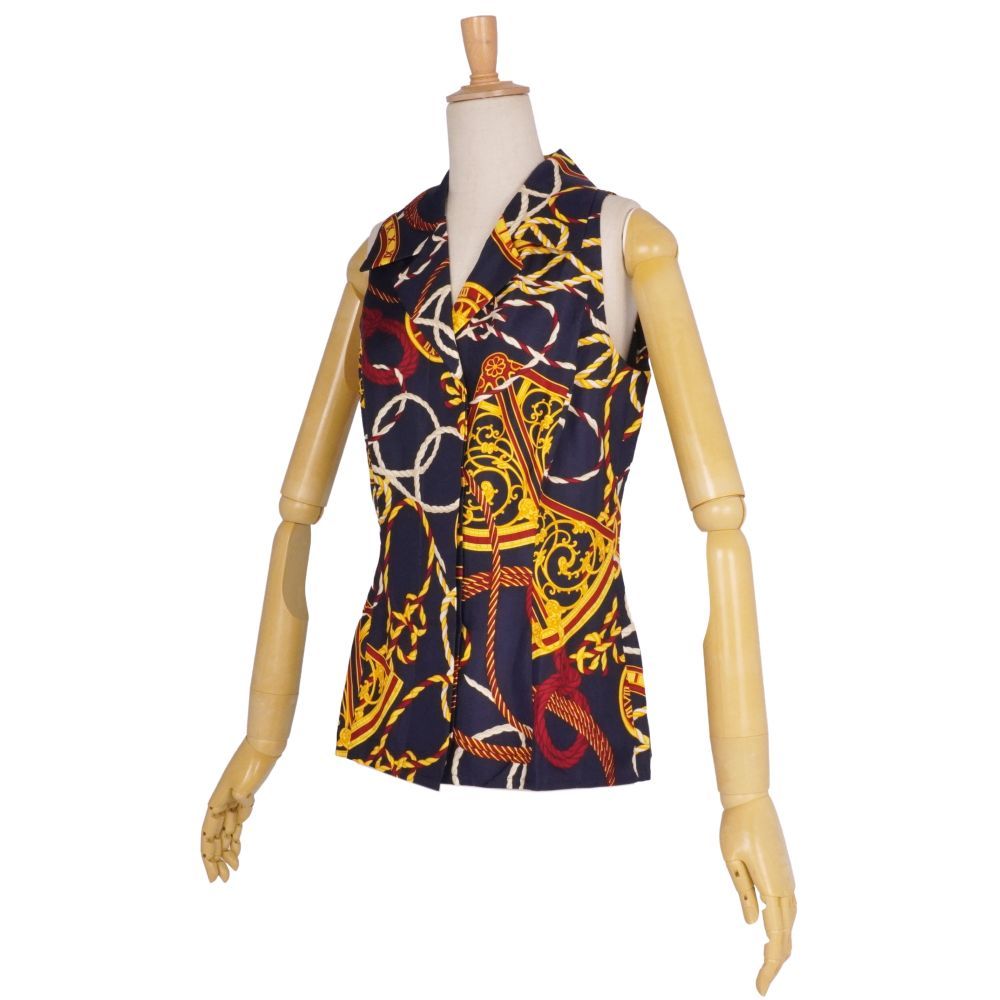 Celine Vintage Shirt Blouse Sleeveless All Over — view 4