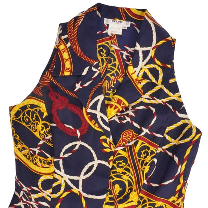 Celine Vintage Shirt Blouse Sleeveless All Over — view 2