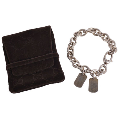 Gucci Bracelet Dog Doug Double Tag 925 Sterling Silver