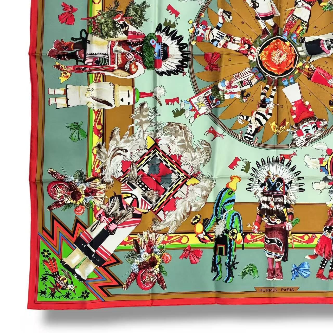 Hermes Scarf Silk Kachinas — view 2