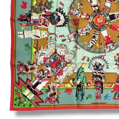 Hermes Scarf Silk Kachinas — view 2