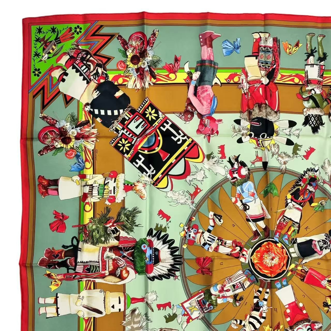 Hermes Scarf Silk Kachinas — view 6