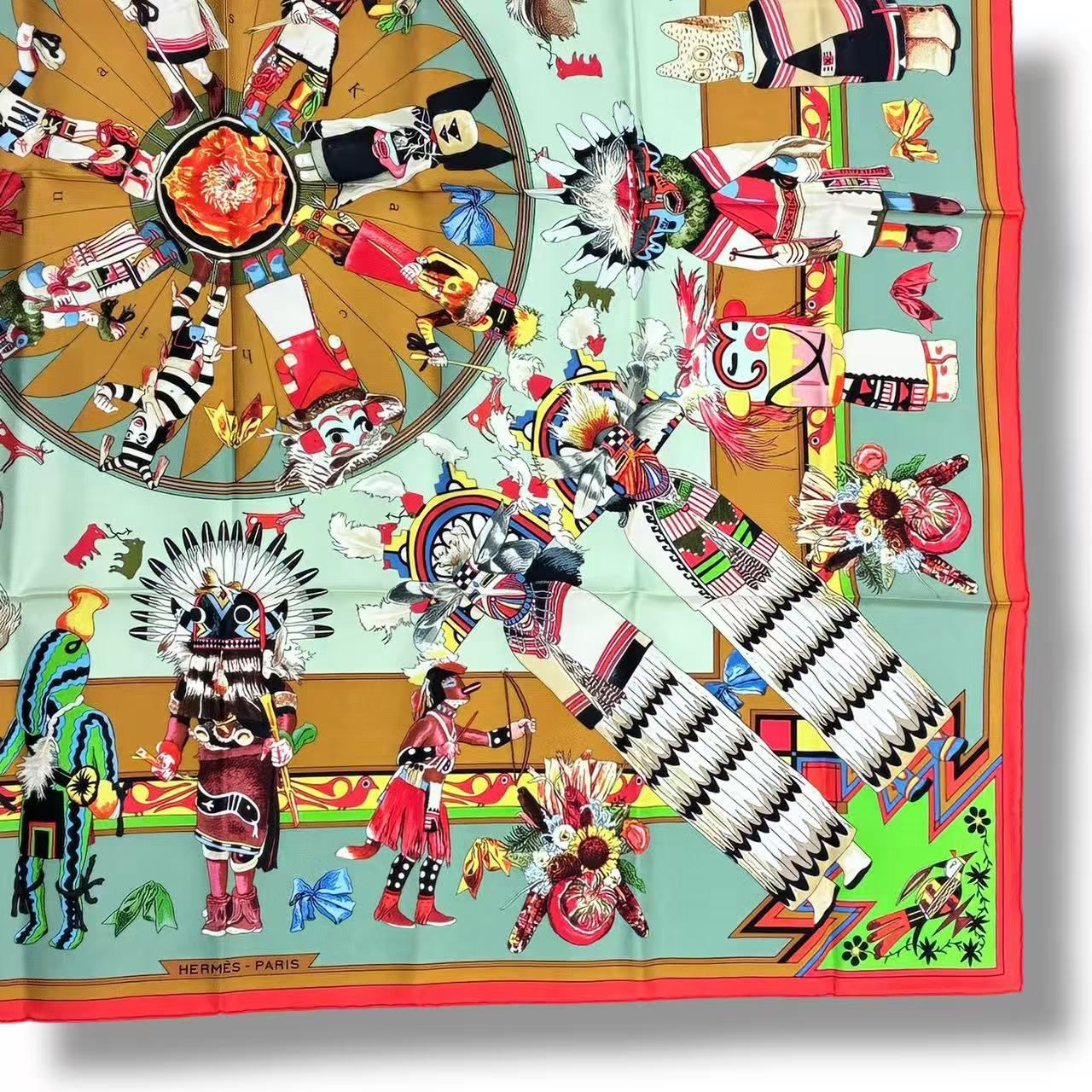 Hermes Scarf Silk Kachinas — view 3