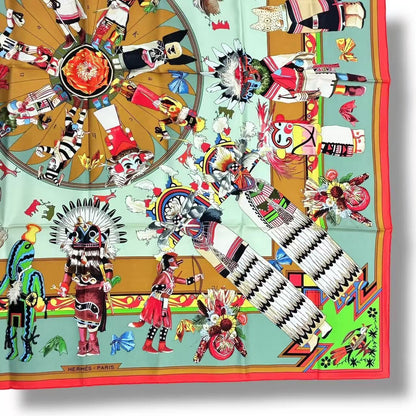 Hermes Scarf Silk Kachinas — view 3