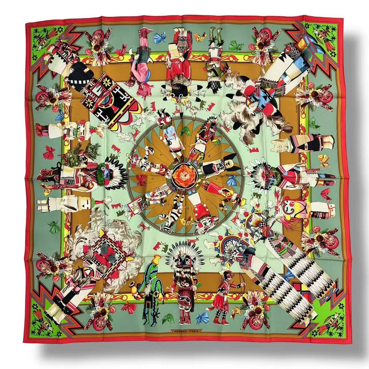 Hermes Scarf Silk Kachinas